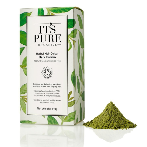 Βιολογική Φυτική βαφή μαλλιών - Σκούρο Καστανό | Drark Brown Organic Herbal Hair Colour