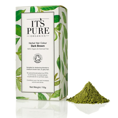 Βιολογική Φυτική βαφή μαλλιών - Σκούρο Καστανό | Drark Brown Organic Herbal Hair Colour