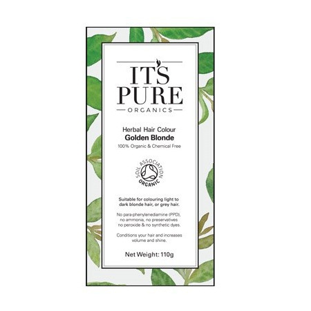 Βιολογική φυτική βαφή μαλλιών - Χρυσό (χρυσαφένιο) Ξανθό | Golden Blonde - Organic Herbal hair Colour
