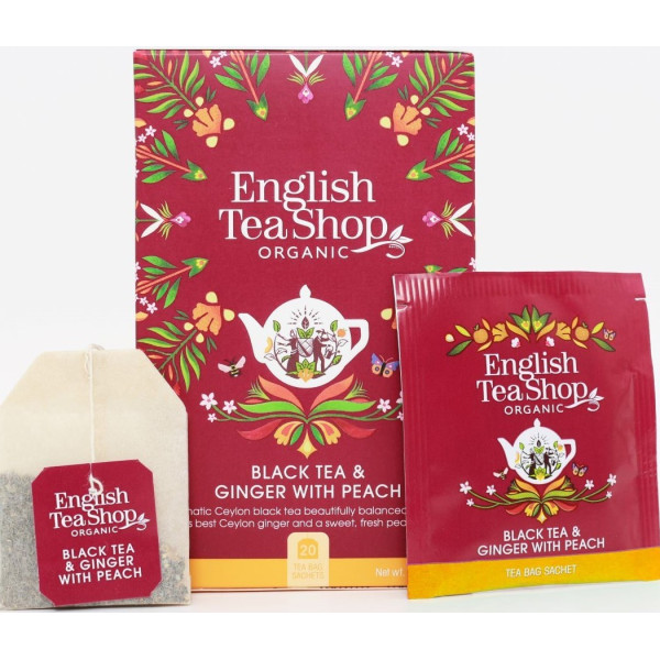 Οργανικό Μαύρο Τσάι με Τζίντζερ & Ροδάκινο | Ginger Peach Tea Org.