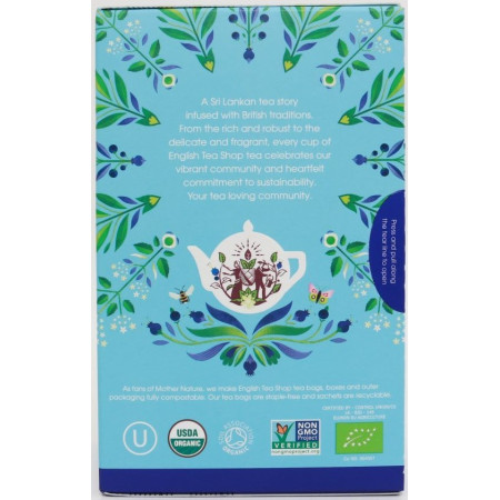 Λευκό Τσάι, Μύρτιλα & Σαμπούκο | Org. White Tea Blueberry and Elderflower | 20 φακ.