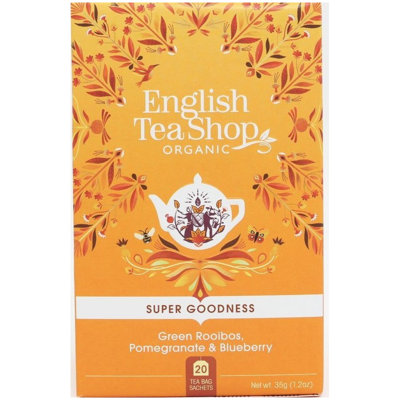 Πράσινο Ρόιμπος, Ρόδι & Μύρτιλο | Green Rooibos, Pomegranate & Blueberry |20 Φακ.