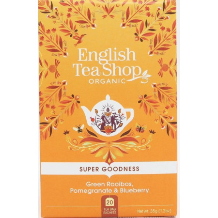 Πράσινο Ρόιμπος, Ρόδι & Μύρτιλο | Green Rooibos, Pomegranate & Blueberry |20 Φακ.