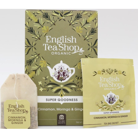 Βιολογικό Τσάι - Με Κανέλα, Μορίνγκα & Τζίντζερ | Org. Cinnamon, Moringa & Ginger | 20 Φακ.