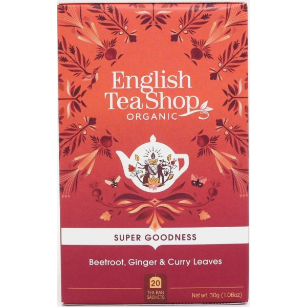Βιολογικό Τσάι με Παντζάρι, Τζίντζερ & Κάρυ | Org.  Beetroot, Ginger & Curry Leaves | 20