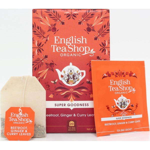 Βιολογικό Τσάι με Παντζάρι, Τζίντζερ & Κάρυ | Org.  Beetroot, Ginger & Curry Leaves | 20