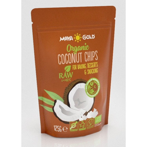 Βιολογικά Πατατάκια Καρύδας | Coconut Raw Chips Organic | 125gr