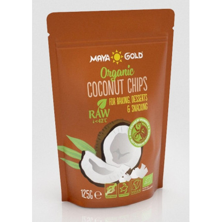Βιολογικά Πατατάκια Καρύδας | Coconut Raw Chips Organic | 125gr