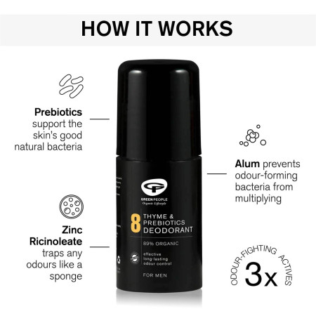 Νο.8 Αποσμητικό -  Θυμάρι & πρεβιοτικά Roll – On™ | For Men - No. 8 Thyme & Prebiotics Deodorant | 75ml