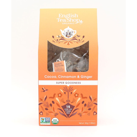 Κακάο, Κανέλα Κεϋλάνης & Τζίντζερ | Org. Cocoa, Cinnamon & Ginger | 15 pyramids