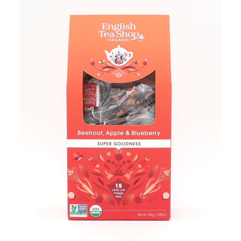 Βιολογικό - Παντζάρι, Μήλο & Μύρτιλο | Org. Beetroot, Apple & Blueberry Loose Leaf |15 Pyramid Tea Bags