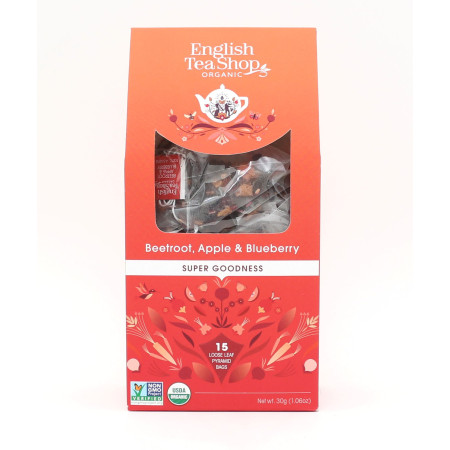 Βιολογικό - Παντζάρι, Μήλο & Μύρτιλο | Org. Beetroot, Apple & Blueberry Loose Leaf |15 Pyramid Tea Bags