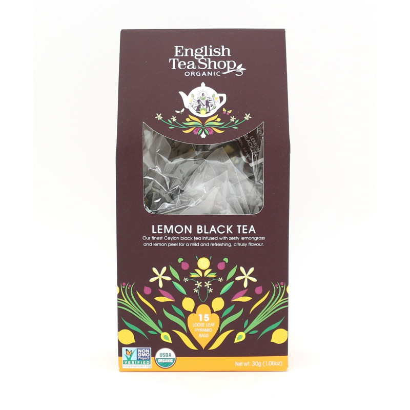 Βιολογικό - Μαύρο Τσάι & Λεμόνι | Lemon Black Tea Loose Leaf |15 Pyramid Tea Bags