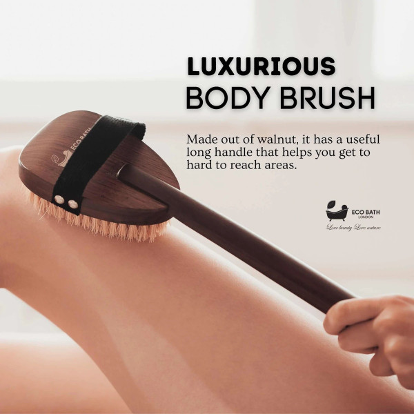 Πολυτελής Βούρτσα Πλάτης από Ξύλο Καρυδιάς