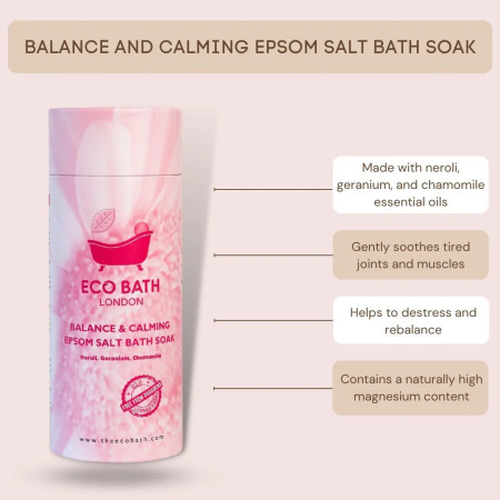 Αλατα Μπάνιου για Ισορροπία & Χαλάρωση | Balance and Calming Epsom Salt Bath Soak | Tube 250gr