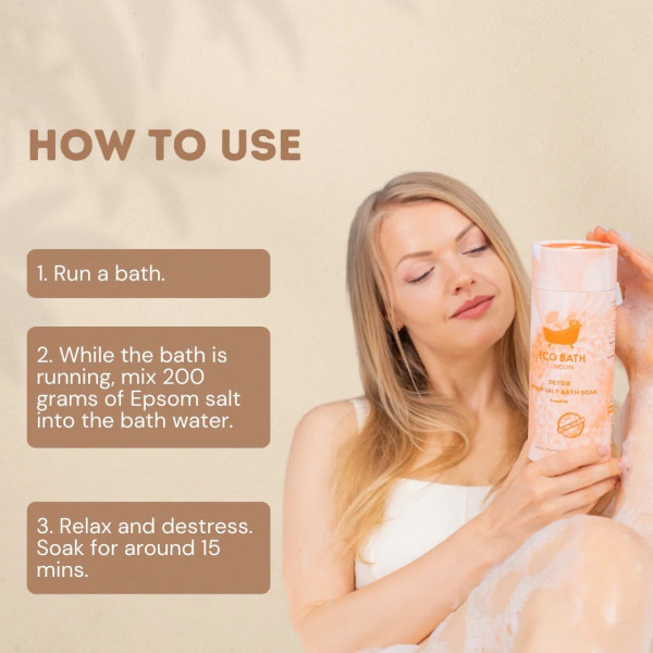 Αλατα Μπάνιου για Αποτοξίνωση | Detox Epsom Salt Bath Soak - Tube 250gr