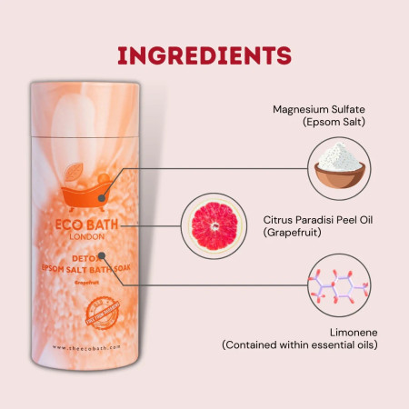 Αλατα Μπάνιου για Αποτοξίνωση | Detox Epsom Salt Bath Soak - Tube 1000gr