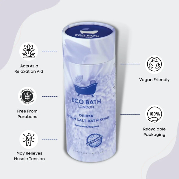 Αλατα Μπάνιου Αισθησιακά | Derma Epsom Salt Bath Soak - Tube 250gr