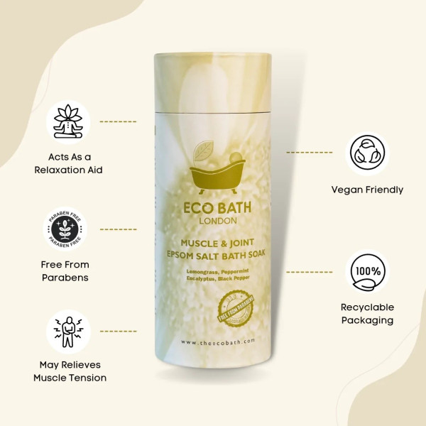 Αλατα Μπάνιου για Μύες & Αρθρώσεις Muscle and Joint Epsom Salt Bath Soak - Tube 250gr