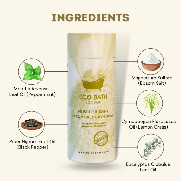 Αλατα Μπάνιου για Μύες & Αρθρώσεις | Muscle & Joint Epsom Salt Bath Soak - Tube 1000gr