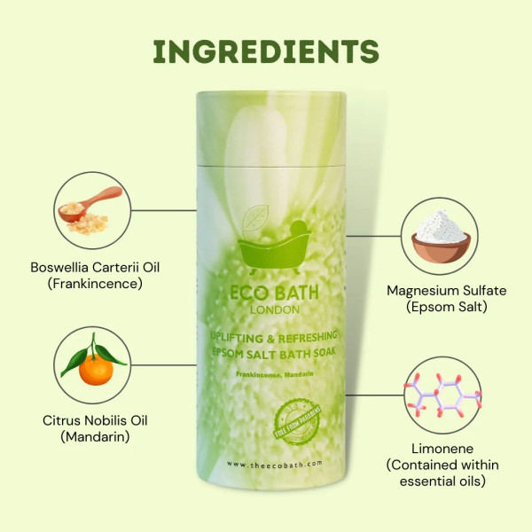 Αλατα Μπάνιου Ανυψωτικά & Αναζωογονητικά | Uplifting and Refreshing Epsom Salt Bath Soak 1000gr