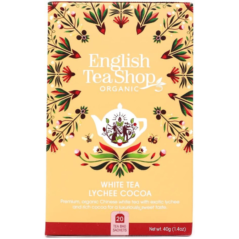 Βολογικό Ασπρό Τσάι με  Λίτσι & Κακάο | White Tea Lychee Cocoa | 20φακ.