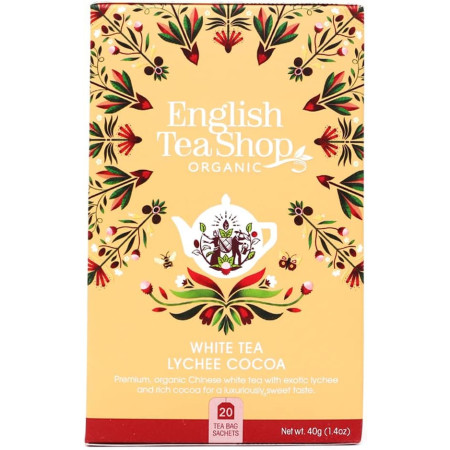 Βολογικό Ασπρό Τσάι με  Λίτσι & Κακάο | White Tea Lychee Cocoa | 20φακ.