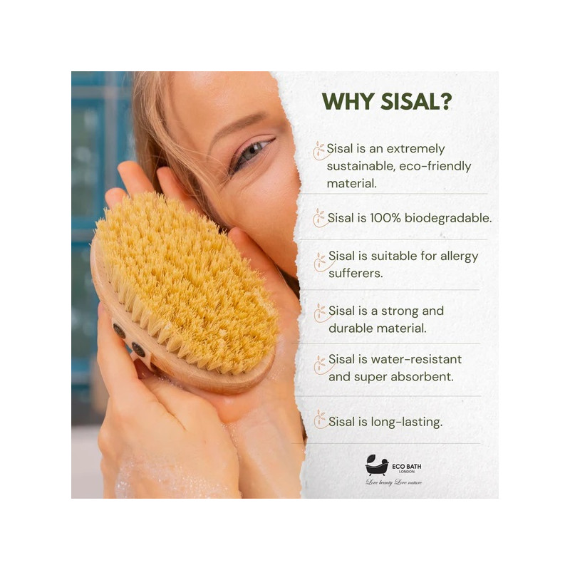 Eco Bath London | Βούρτσα Χειρός Με Σκληρή Τρίχα Σιζάλ