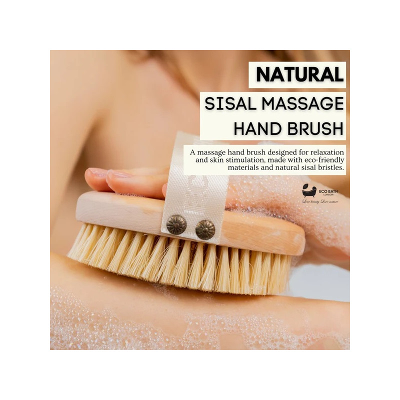 Eco Bath London | Βούρτσα Χειρός Με Σκληρή Τρίχα Σιζάλ