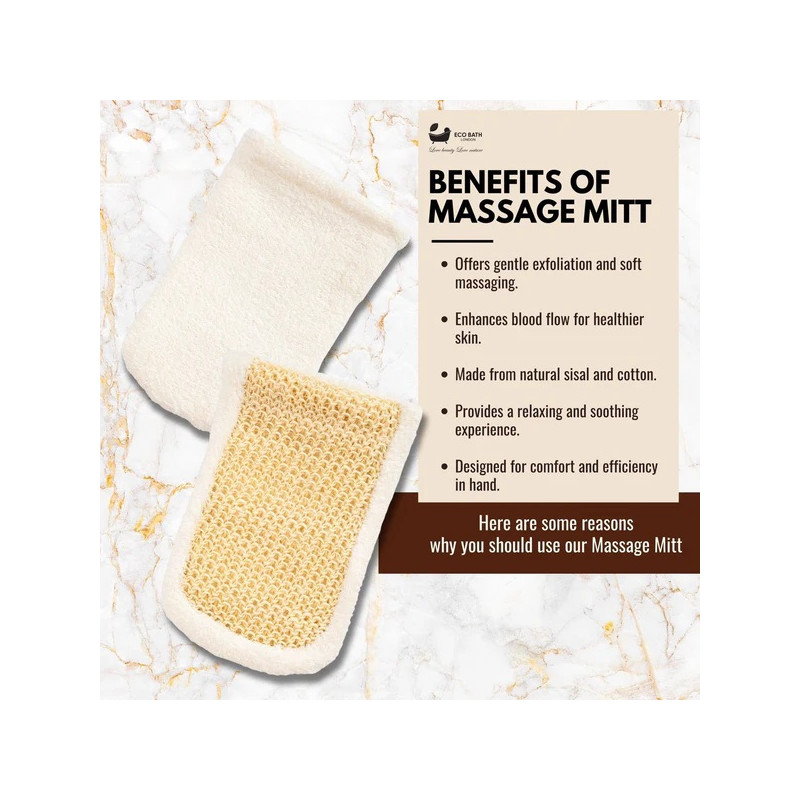 Eco Bath London | Γάντι μασάζ από Σισάλ και Βαμβάκι