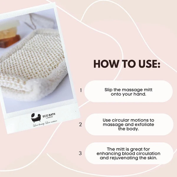 Eco Bath London | Γάντι μασάζ από Σισάλ και Βαμβάκι