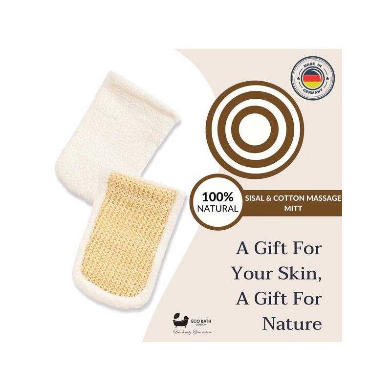 Eco Bath London | Γάντι μασάζ από Σισάλ και Βαμβάκι