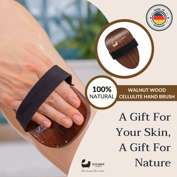 Πολυτελής Βούρτσα χειρός από Καρυδιά για την κυτταρίτιδα