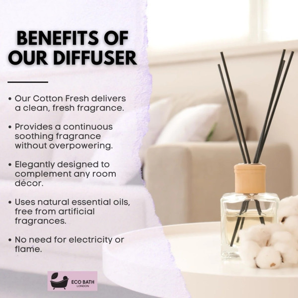 Eco Bath London | Αρωματικό Χώρου Cotton Fresh - Diffuser | 100ml