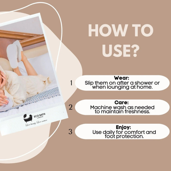 Eco Bath London | Παντόφλες με Βιολογικό Βαμβάκι large